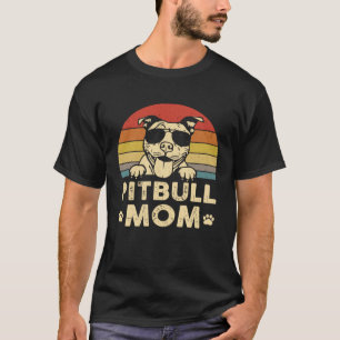 T-shirt Mignon Chien Pitbull Maman Pittie Maman Fête des M