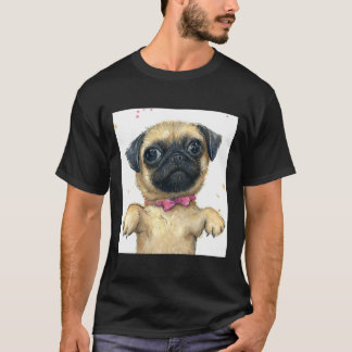T-shirt Mignon chiot Pug Classique 175