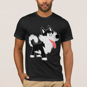 T-shirt mignon de chien de traîneau sibérien de