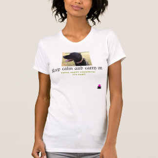 T-shirt mignon de chien (gardez le calme et