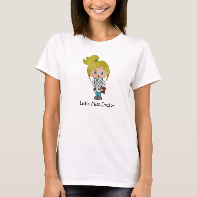 T-shirt mignon de femme docteur - blonde (Devant)