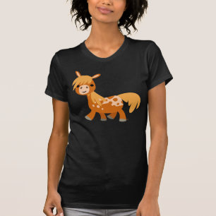 T-shirt mignon de femmes de poney d'Appaloosa de