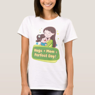 T-shirt mignon de maman de câlin