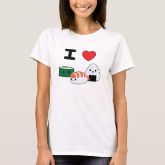 T-shirt mignon de sushi d'amour d'I