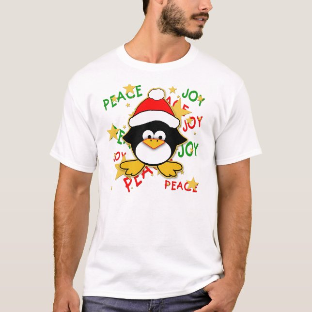 T-shirt mignon de vacances de pingouin de bébé (Devant)