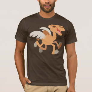 T-shirt mignon d'Envoler-Chameau de bande dessiné