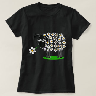 T-shirt Mignon design de mouton floral
