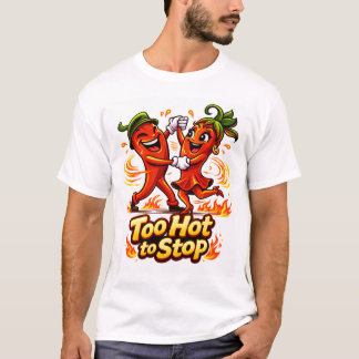 T-shirt mignon dessin animé piment dansant salsa
