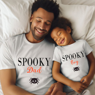T-shirt Mignon Éffrayant papa famille Araignée d'Halloween