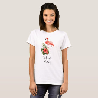 T-shirt Mignon Flamant Rose Rétro Tropical Personn