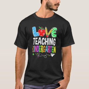 T-shirt Mignon J'adore Enseigner En Maternelle 1er Jour D'