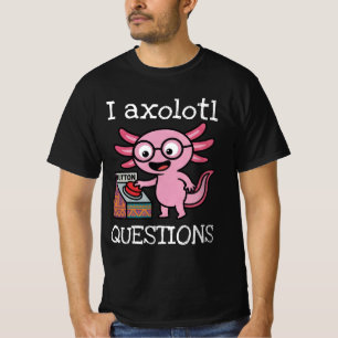 T-shirt Mignon Je me pose des questions de axolotl aztèque