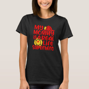 T-shirt Mignon Ma Maman Est Un Super-Héros De La Vie Réell