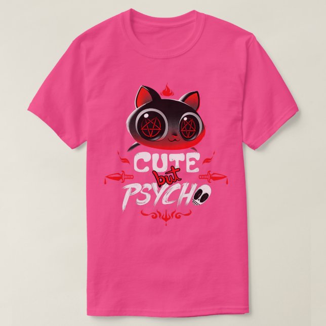 T-shirt Mignon Mais Psycho (Design devant)