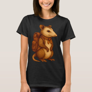 T-shirt Mignon opossum randonneur camping randonnée forêt