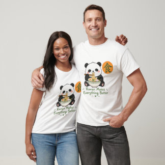 T-shirt Mignon Panda Ramen – Kawaii Panda mangeant du Rame