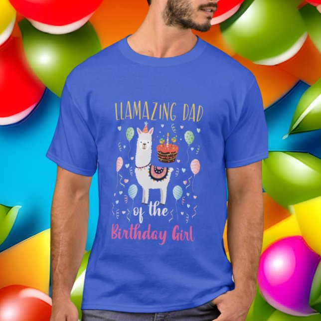 T-shirt mignon papa Anniversaire lama fille art-mot T-shir (Créateur téléchargé)