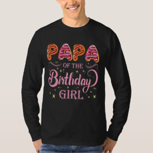 T-shirt Mignon Papa De La Fille D'Anniversaire Donut Dough