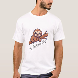T-shirt Mignon Paresseux Suspendu à un Arbre