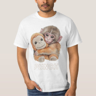T-shirt Mignon Poing Bébé Singe Câlin Peluche Poing