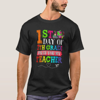 T-shirt Mignon Priez Pour Mon Professeur Premier Jour De 7