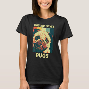 T-shirt Mignon Pug Pour Enfants Garçons Animal De Compagni