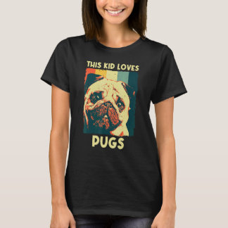 T-shirt Mignon Pug Pour Enfants Garçons Animal De Compagni