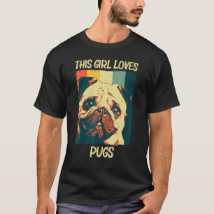 T-shirt Mignon Pug Pour Filles Enfants Animal De Compagnie