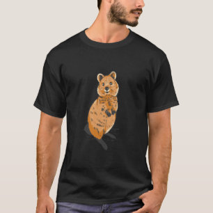 T-shirt Mignon Quokka Réaliste Amateur d'Animaux Sauvages 