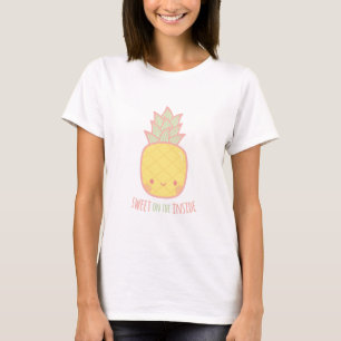 T-shirt Mignon Sucré à l'Intérieur Ananas Tropical