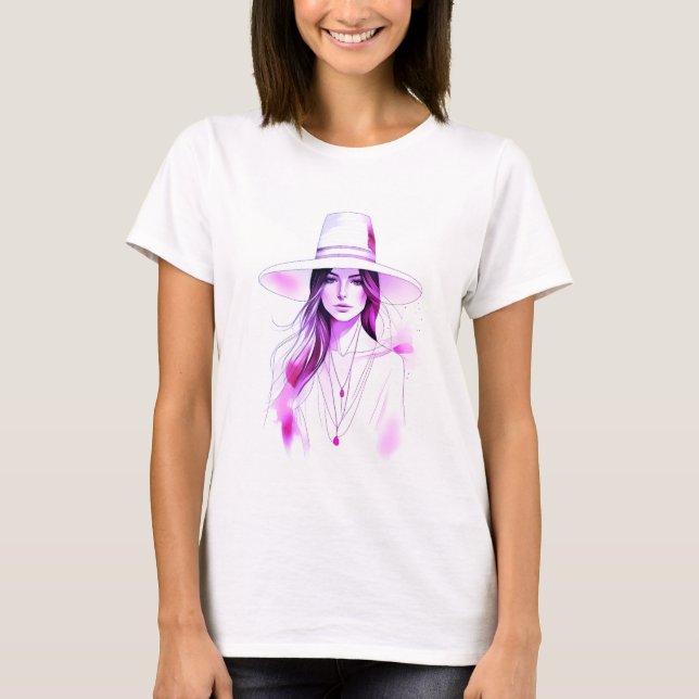 T-shirt mignon violet (Devant)