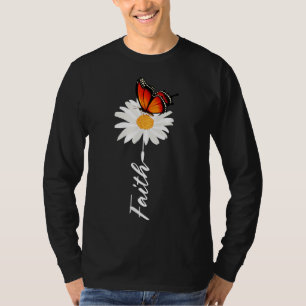 T-shirt mignonettes pour femmes foi papillon jardin margue