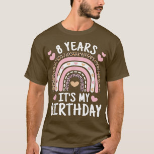T-shirt Mignonne 8 Ans 8e Anniversaire Rainbow Funny Son M
