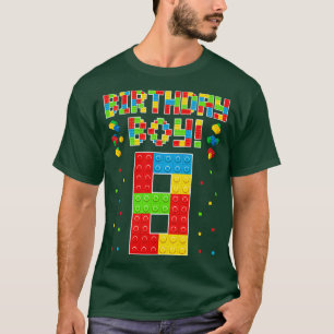 T-shirt Mignonne 8e anniversaire 8 ans Bâtiment Boys