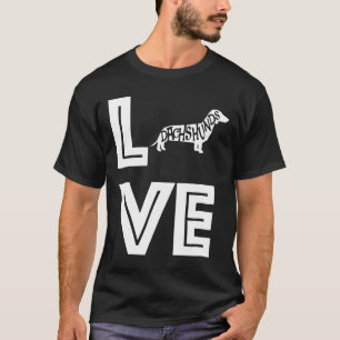 T-shirt Mignonne Amp Dachshund Chien Poet Lover cadeau G00