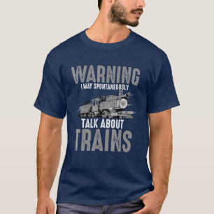 T-shirt Mignonne Avertissement Peut Parler Spontanément De