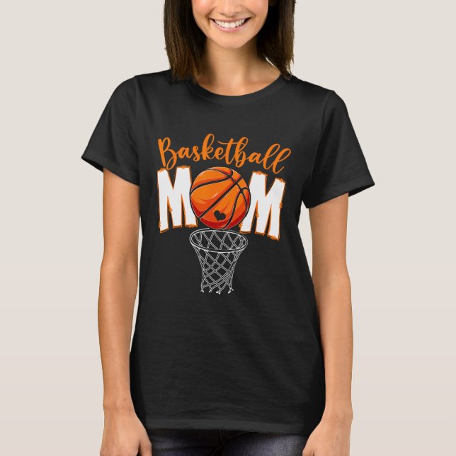 T-shirt Mignonne Basketball Maman Maman Fête des Mères De  (Devant)