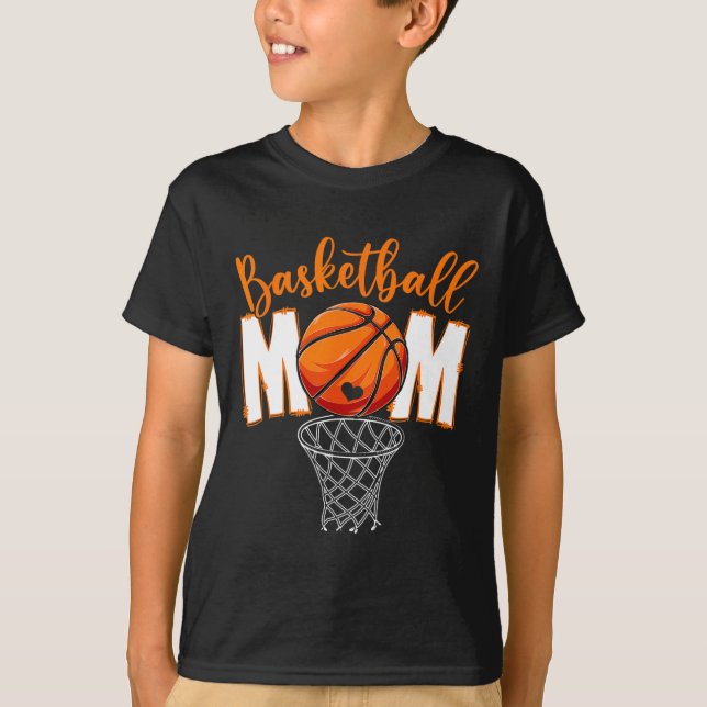 T-shirt Mignonne Basketball Maman Maman Fête des Mères De  (Devant)