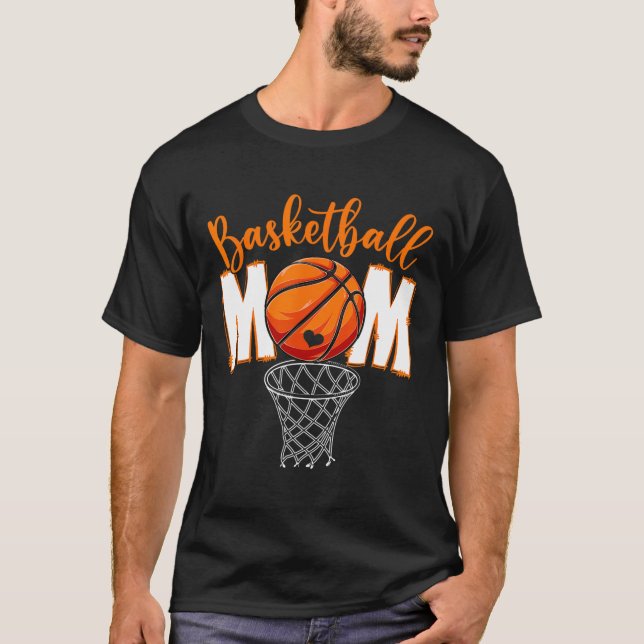 T-shirt Mignonne Basketball Maman Maman Fête des Mères De  (Devant)