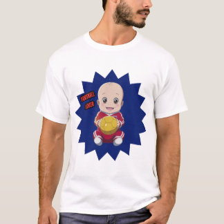 T-shirt Mignonne bébé en tenue de footballeur