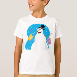 T-shirt Mignonne bonhomme de neige de Noël