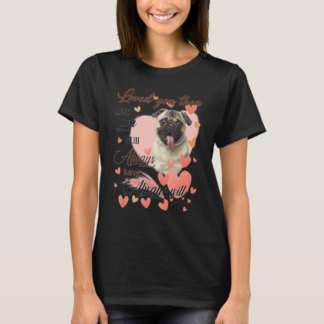 T-shirt Mignonne Carlin Maman Coeurs Joyeux Fête des Mères (Devant)
