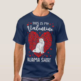 T-shirt Mignonne C'Est Ma Valentine Pajama Chat Kitten Cha