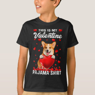 T-shirt Mignonne C'Est Mon Pajama Valentin Corgi Chien Chi