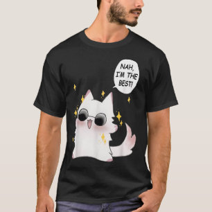 T-shirt Mignonne Chat Drôle Amusant Anime Mème Nah Im Le M