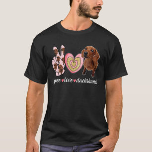T-shirt Mignonne Chien Maman Fête des Mères Paix Amour Dac