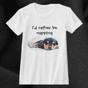 T-shirt Mignonne Chiot Je Préférerais Te Caresser