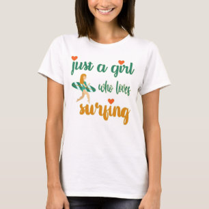 T-shirt Mignonne citation estivale Juste une fille qui aim