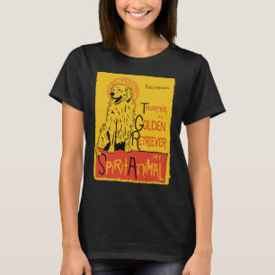 T-shirt Mignonne Doggoldie Golden Retriever