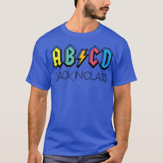 T-shirt Mignonne Enseignant ABCD Retour En Classe Coloré R